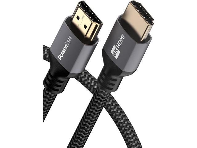 PowerBear 8K HDMI 48Gbps High Speed 4K@120Hz Braided Cord 144Hz 8K@60Hz, eARC, Dynamic HDR 10,for Laptop, Monitor, PS5, PS4, Xbox One, Fire TV,...