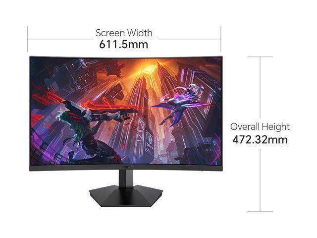 GTek 280Hz Gaming Computer Monitor, 27 Inch Frameless Display Full HD 1920 x 1080P, Curved 1500R, VA 1ms MPRT, FreeSync, DisplayPort/HDMI, 90%...