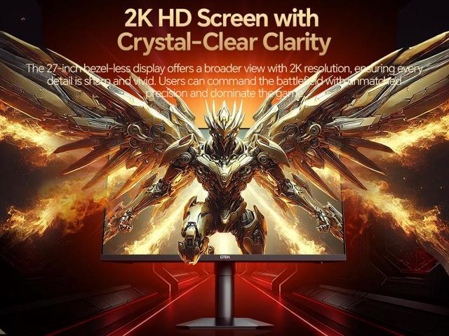 GTek 320Hz Gaming Computer Monitor, 27 Inch Frameless Display 2K QHD 2560X1440P Fast IPS Computer Monitor, 1ms MPRT, FreeSync, 95% DCI-P3, HDR...