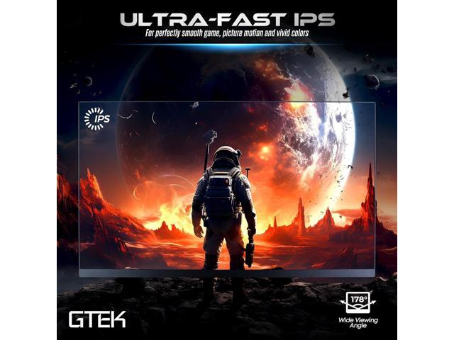GTek 240Hz 2K Gaming Computer Monitor, 27 Inch Display Full WQHD 2560 x 1440P, Extreme Low Motion Blur, Fast IPS 1ms MPRT, DisplayPort/HDMI, VESA -...