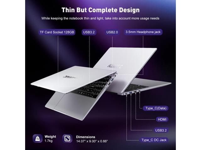 ACEMAGIC Laptop Computer 15.6 FHD 12th Alder Lake N95(Up to 3.4GHz) 16GB DDR4 512GB SSD, Intel Quad-Core Laptop with Metal Body Support 2.4G/5G...