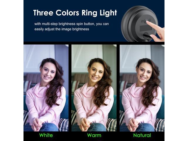 Angetube Webcam, 2K Streaming Webcam with Ring Light, HDR Laptop Camera with Remote, Dual Stereo Microphone and Privacy Cover, Auto Focus 5X Zoom...