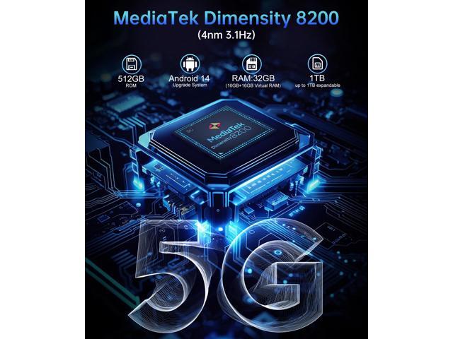 8849 Tank 3s Rugged Smartphone, 6.79' 5G Outdoor Rugged Projector Phone, 32GB+512GB/1TB Expand, Waterproof Android 14 Unlocked Mobile Phones,...