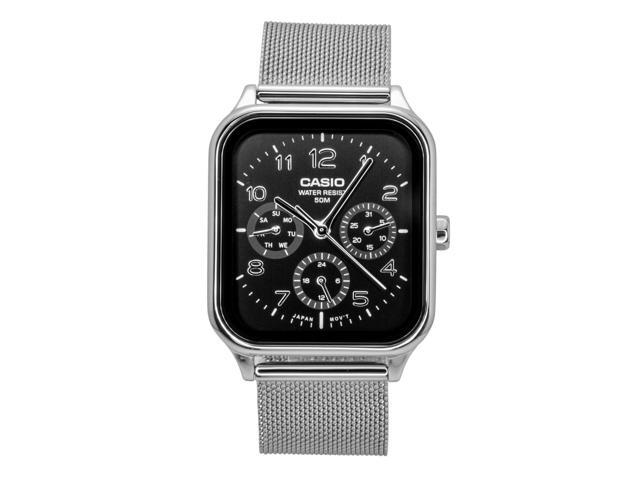 Casio Standard Analog Stainless Steel Black Dial Quartz MTP-M306M-1AV Men's Watch