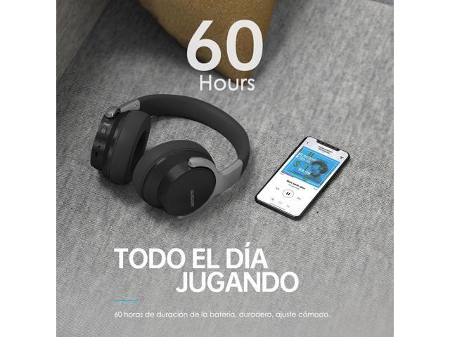 AUSDOM E7 Bluetooth Noise Cancelling Headphones: Wireless Over Ear ANC Headphones with Microphone, 50H Playtime, Hi-Fi Stereo Sound, Deep Bass,...
