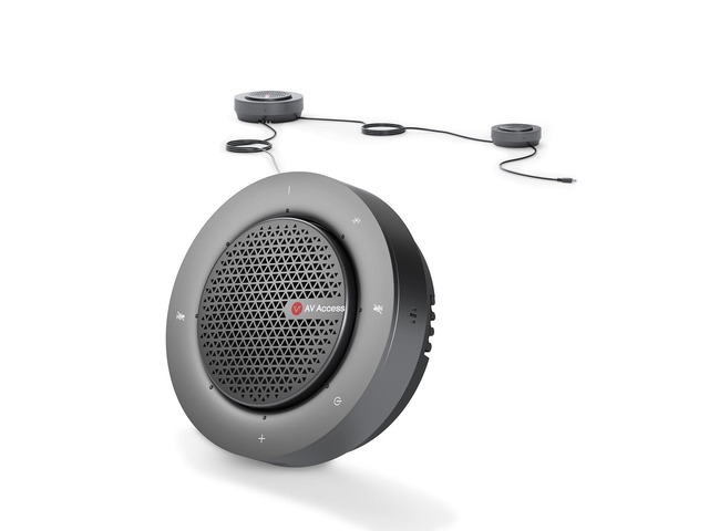 Conference Speakerphone, Daisy Chain up to 9 Speakerphones for 50 People USB/Bluetooth Speaker with 4 Mics AI Noise Cancellation 360Â° Voice...