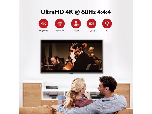 4K HDMI 2.0 HDBaseT Extender up to 70m/230ft, Supports HDCP2.2, HDR10, YUV4:4:4, UltraHD, 18Gbps, 2-Way IR, PoE & RS232