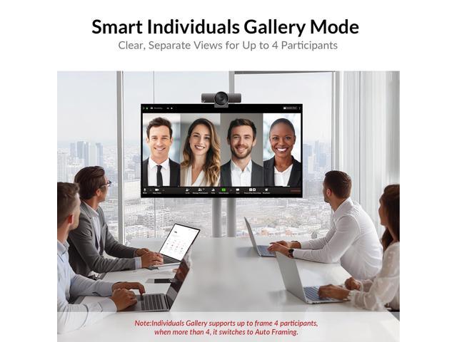 AV Access 4K Conference Room Camera, 1/1.8' Sensor, Individuals Gallery, 120° FOV, 5X Digital Zoom, Auto Framing, Presenter Tracking, Dual Mics,...