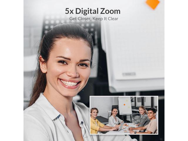 AV Access 4K Conference Room Camera, 1/1.8' Sensor, Individuals Gallery, 120° FOV, 5X Digital Zoom, Auto Framing, Presenter Tracking, Dual Mics,...