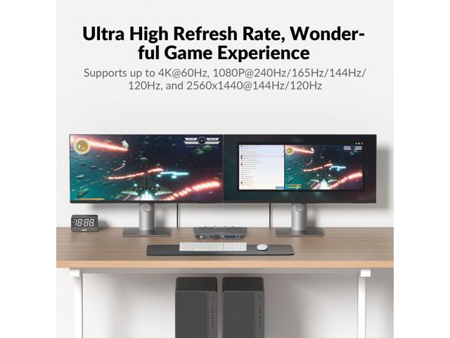 v AV Access KVM Switch Dual Monitor 4K@60Hz, 2K@144Hz, 1080P@240Hz, USB 3.0 KVM Switch 2 Monitors 2 Computers, Ultrawide Screen PC Keyboard Mouse...