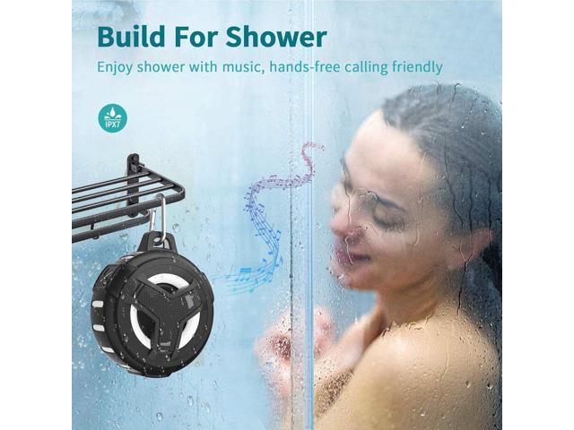 EBODA Bluetooth Shower Speaker, Portable Bluetooth Speakers, IP67 Waterproof Wireless Speaker with Light, Floating, 2000mAh, True Wireless Stereo...