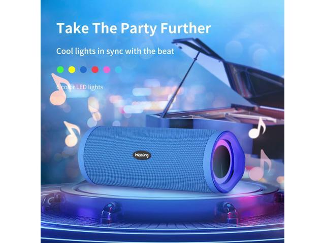 HEYSONG Portable Bluetooth Speaker, Waterproof Wireless Shower Outdoor Speakers, IPX7 Floating, 5000mAh, TF Card, Good Bass, Loud Sound for Beach,...