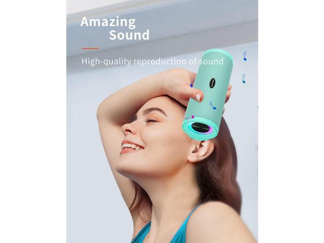 HEYSONG Portable Bluetooth Speaker, Waterproof Wireless Shower Speakers with Good Bass, IPX7 Floating, 5000mAh, TF Card, Loud Sound for Beach,...