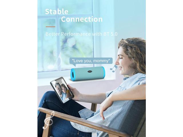HEYSONG Portable Bluetooth Speaker, Waterproof Wireless Outdoor Speakers with LED Light, Enhanced Bass, IPX7, 40H Play, TF Card, True Wireless...