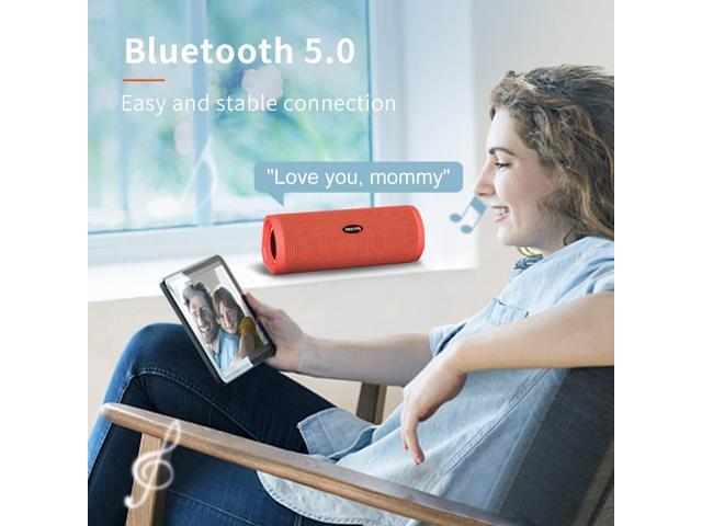 HEYSONG Portable Bluetooth Speaker, Waterproof Wireless Outdoor Speakers with LED Light, Enhanced Bass, IPX7 Floating, 40H Play, TF Card, True...