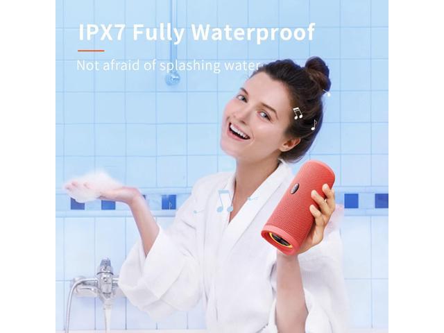 HEYSONG Portable Bluetooth Speaker, Waterproof Wireless Outdoor Speakers with LED Light, Enhanced Bass, IPX7 Floating, 40H Play, TF Card, True...