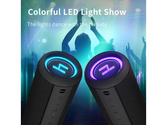 HEYSONG Waterproof Bluetooth Speaker, Portable Wireless Outdoor Speakers with 20W Loud Stereo Sound, Good Bass, IPX6 Speaker for Pool, Shower,...