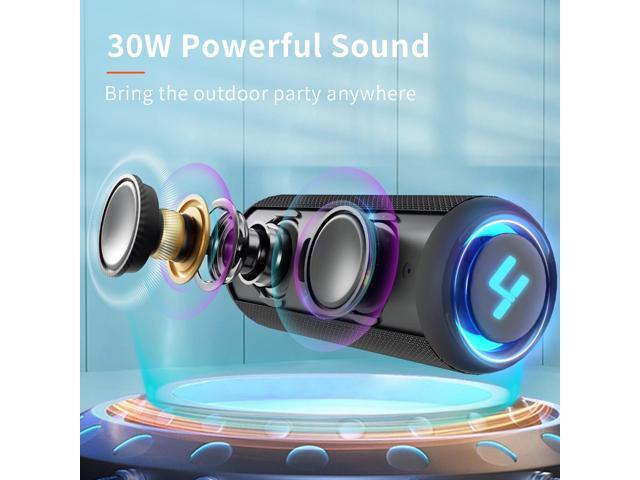 HEYSONG Waterproof Bluetooth Speaker, Portable Wireless Outdoor Speakers with 20W Loud Stereo Sound, Good Bass, IPX6 Speaker for Pool, Shower,...
