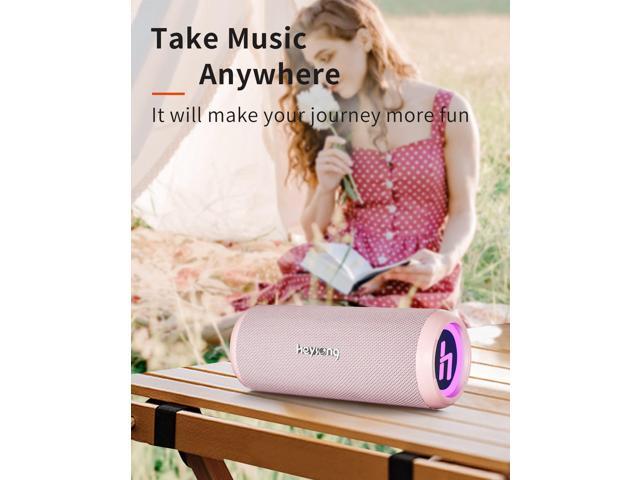 HEYSONG Bluetooth Speaker, Waterproof Portable Wireless Bluetooth Speakers With Led Light, 20W Loud Sound, TF Card, USB Playback, Pool Accessories...