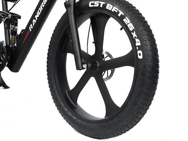 RANDRIDE 20AH Fat Tire Ebike 1000W Electric Bike for Adults, Electric Fat Bike Full Suspension Electric Bicycle with 26*4.0 CST Fat Tire, Shimano...