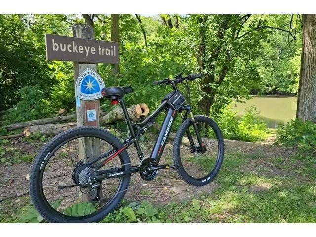 RANDRIDE 23AH Ebike Electric Bike Adult, 1000W Mountain Ebike Electric Bicycle, Full Suspension Electric Mountain Bike with Shimano 27 Speed,...