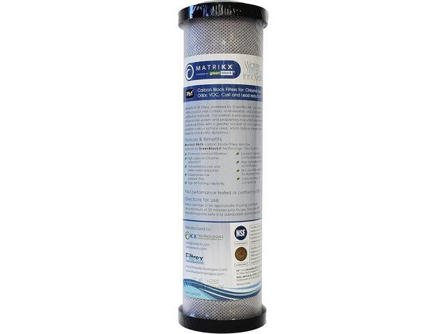 KX 06-250-10-GREEN 10' Pb1 Carbon Block Filters for Chlorine Taste and Odor, VOC, Cyst and Lead Reduction KX MatriKX Powered by GREENBLOCK ...