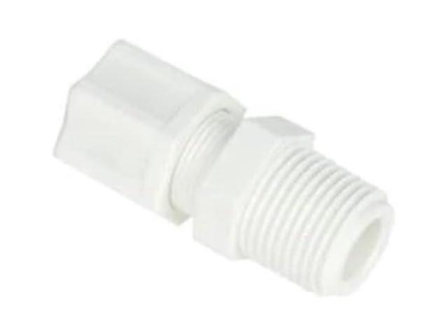 IPW Industries Inc. - Jaco - Male Connector Fitting with Ferrule Nut and Integral Sleeve - Polypropylene 3/8' NPT x 1/4' OD - 1046_PPG 10-4-6-P-P-G