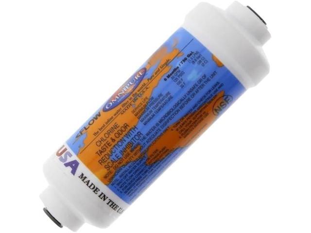 IPW Industries Inc-Omnipure - (K2340-JJ) - 6' x 2' T40 GAC Coconut Carbon Inline Filter 1/4' OD Quick Connect Single