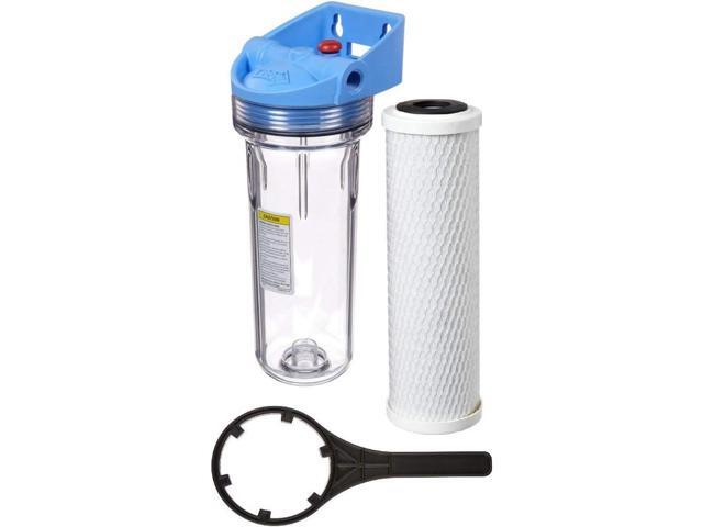 IPW Industries Inc. 3G Residential Point of Use Drinking Water System Kit with Integrated Bracket 1/2' Slimline Clear Filter Housing; CBC-10...