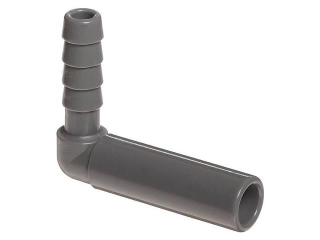 John Guest Acetal Copolymer Barbed Tube Fitting, 90 Degree Elbow, 1/4' Stem OD x 1/4' Hose ID (Pack of 10)