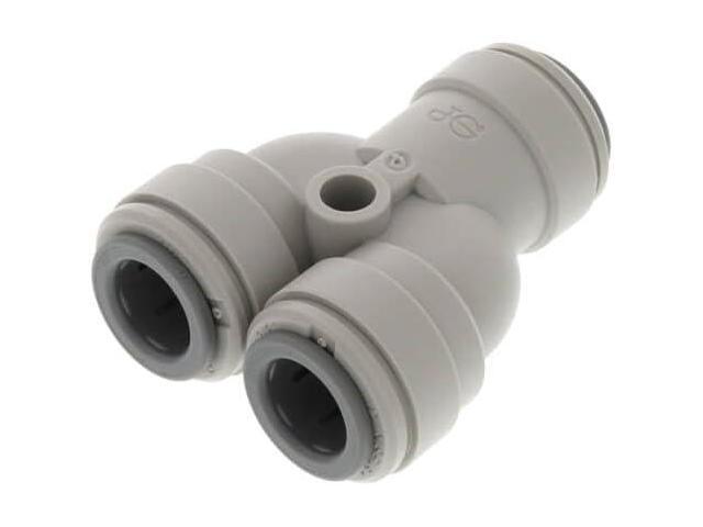 IPW Industries Inc-John Guest - (PI241210S) Acetal Two-Way Reducing Divider Fitting - Grey- 5/16 OD x 3/8 OD/Single