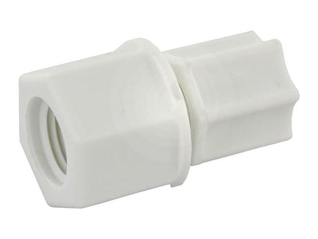 IPW Industries Inc-Jaco (1564PPG)- Reducing Union Fitting with Ferrule Nut and Integral Sleeve - Polypropylene 3/8' OD x 1/4' OD/Plastic Gripper...