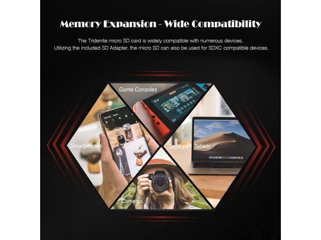 TRIDENITE 64GB Micro SD Card, MicroSDXC Memory for Nintendo-Switch, GoPro, Drone, Smartphone, Tablet, 4K Ultra HD, A1 UHS-I U3 V30 C10, Up to...