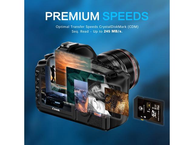 TRIDENITE 1TB SD Card, Read Speed Up to 245MB/s, UHS-II U3 V60 4K UHD, Professional Grade SDXC Memory Card