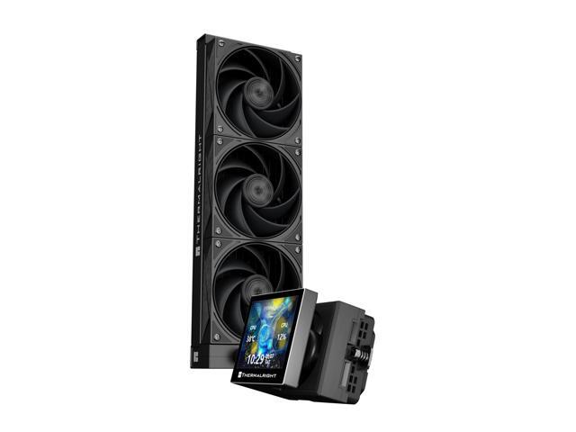 Thermalright Stream Vision 360 Black-360mm AIO CPU Liquid Cooler,3.5Square LCD Display for Images,Magnetic Suction High-Performance Pump for...