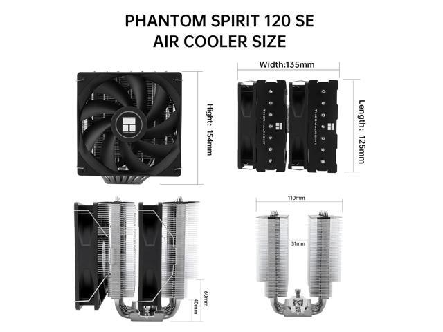 Thermalright Peerless Assassin 120 SE CPU Air Cooler,6 Heat Pipes Aluminium Heatsink Cover, for Intel 1700/115X/1200, AMD AM4/AM5