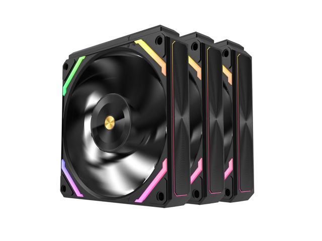 iHTP UNI Fan 120mm ARGB PWM M120PRO Forward Case fan, Daisy-Chain Connection 3 Pack