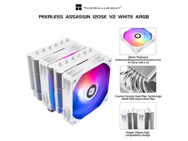 Thermalright Peerless Assassin 120 SE ARGB V2 CPU Air Cooler - 6 Heat Pipes AGHP GEN 5.0 Technology 1850RPM PWM 120mm Fans, for Intel...