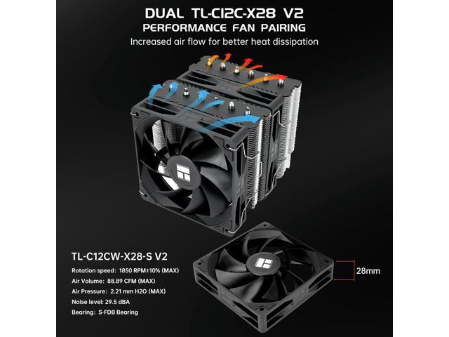 Thermalright Peerless Assassin 120 SE V2 CPU Air Cooler - 6 Heat Pipes AGHP GEN 5.0 Technology 1850RPM PWM 120mm Fans, for Intel...