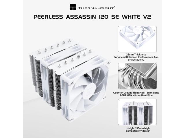 Thermalright Peerless Assassin 120 SE V2 CPU Air Cooler - 6 Heat Pipes AGHP GEN 5.0 Technology 1850RPM PWM 120mm Fans, for Intel...