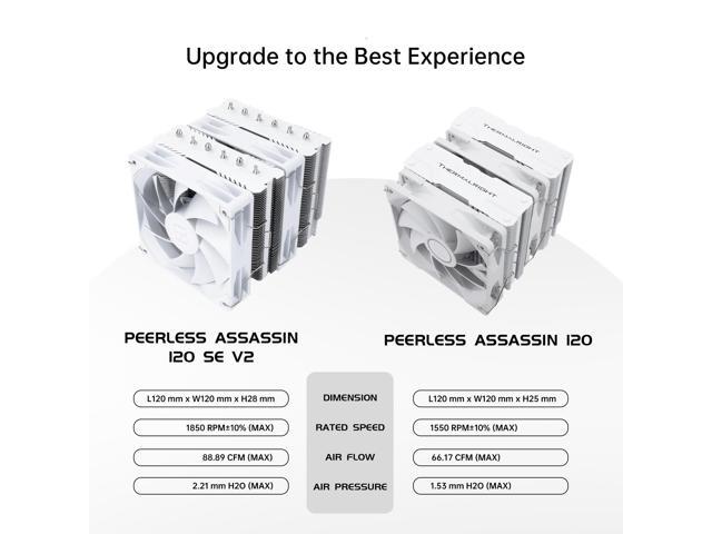 Thermalright Peerless Assassin 120 SE V2 CPU Air Cooler - 6 Heat Pipes AGHP GEN 5.0 Technology 1850RPM PWM 120mm Fans, for Intel...