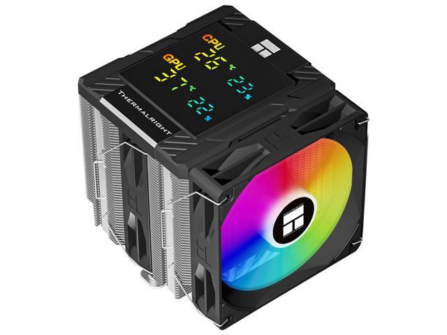 Thermalright Peerless Assassin 120 Digital ARGB BLACK CPU Air Cooler -Temperature Display 6 Heat Pipes 1850RPM PWM 120mm Fans, for Intel...