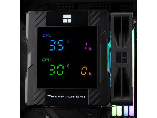 Thermalright Peerless Assassin 120 Digital ARGB BLACK CPU Air Cooler -Temperature Display 6 Heat Pipes 1850RPM PWM 120mm Fans, for Intel...
