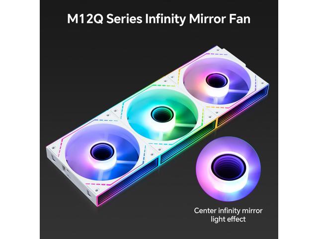 Thermalright TLM12QR-S X3 120mm PC Case Fans Reverse Blade, 1500RPM Airflow, ARGB DaisyChain, InfinityMirror Lighting, 3Pack