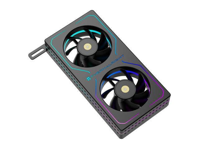 Thermalright MC-2 ARGB RAM Cooler, Dual Fan Active Memory Cooler, 3200RPM PWM, 5V 3PIN ARGB, Low-Noise Clip-On RAM Cooling for...