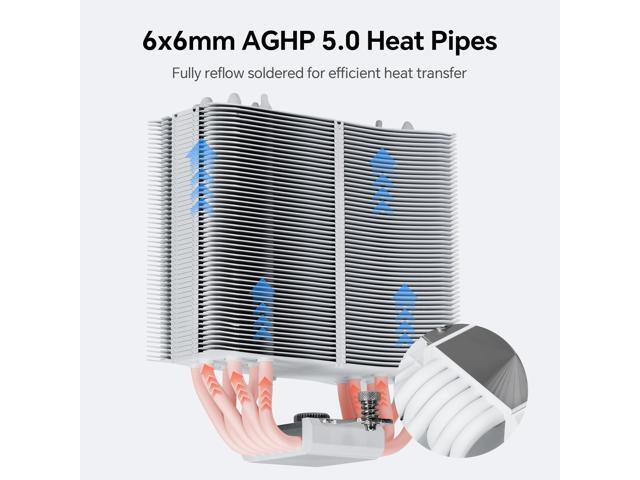 Thermalright Ultra 120 Extreme Snow REV.5 CPU Cooler, Dual 120mm PWM Fans, LCP Blades, 2400RPM, 6 Heat Pipes, 157mm Single Tower, for Intel LGA1700...