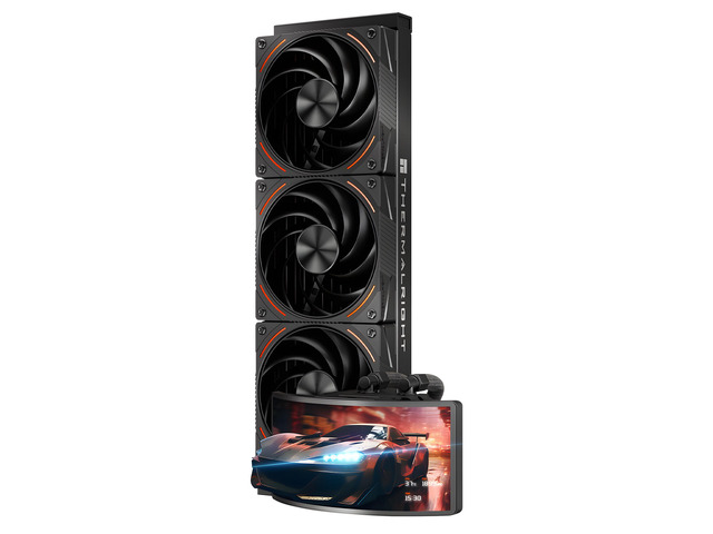 Thermalright Rainbow Vision 360 Turbo ARGB Black 360mm AIO CPU Liquid Cooler, 6.67' 2400x1080 LCD, 3000RPM Turbo PWM ARGB Fans, for Intel and AMD