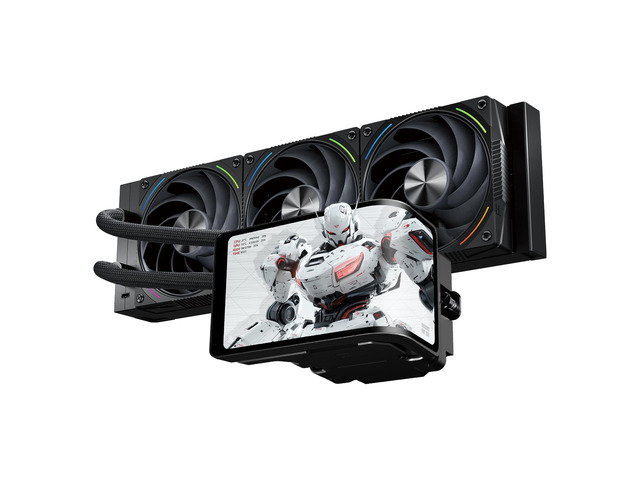 Thermalright Wonder Vision 360 Turbo ARGB Black 360mm AIO CPU Liquid Cooler, 6.67' 2400x1080 LCD, 3000RPM Turbo PWM ARGB Fans, for Intel and AMD