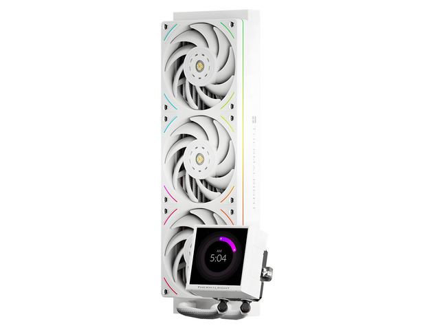Thermalright Peerless Vision 360 UB ARGB White 360mm AIO CPU Liquid Cooler, 3.95' 480x480 LCD, 2150RPM PWM ARGB Fans, for Intel and AMD