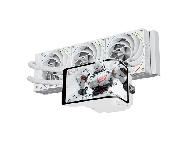 Thermalright Wonder Vision 360 Turbo ARGB White 360mm AIO CPU Liquid Cooler, 6.67' 2400x1080 LCD, 3000RPM Turbo PWM ARGB Fans, for Intel and AMD